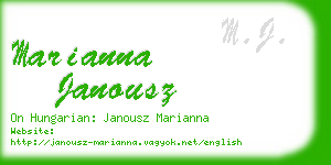 marianna janousz business card